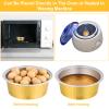 Maitys 50 Pieces Wax Melting Bowl Mini Wax Melting Bowls Bean Aluminum Foil Hair Removal Tool Container for Hair Removal view 3