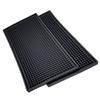 2 Pack Bar Service Mat, Black Salon Barber Work Station Mat, Anti-Slip Flexible Rubber Work Mat for Clippers, Professional Countertop Protection Mat for Bar Service, Sink Mat, Beauty Salon 12"x6" view 1