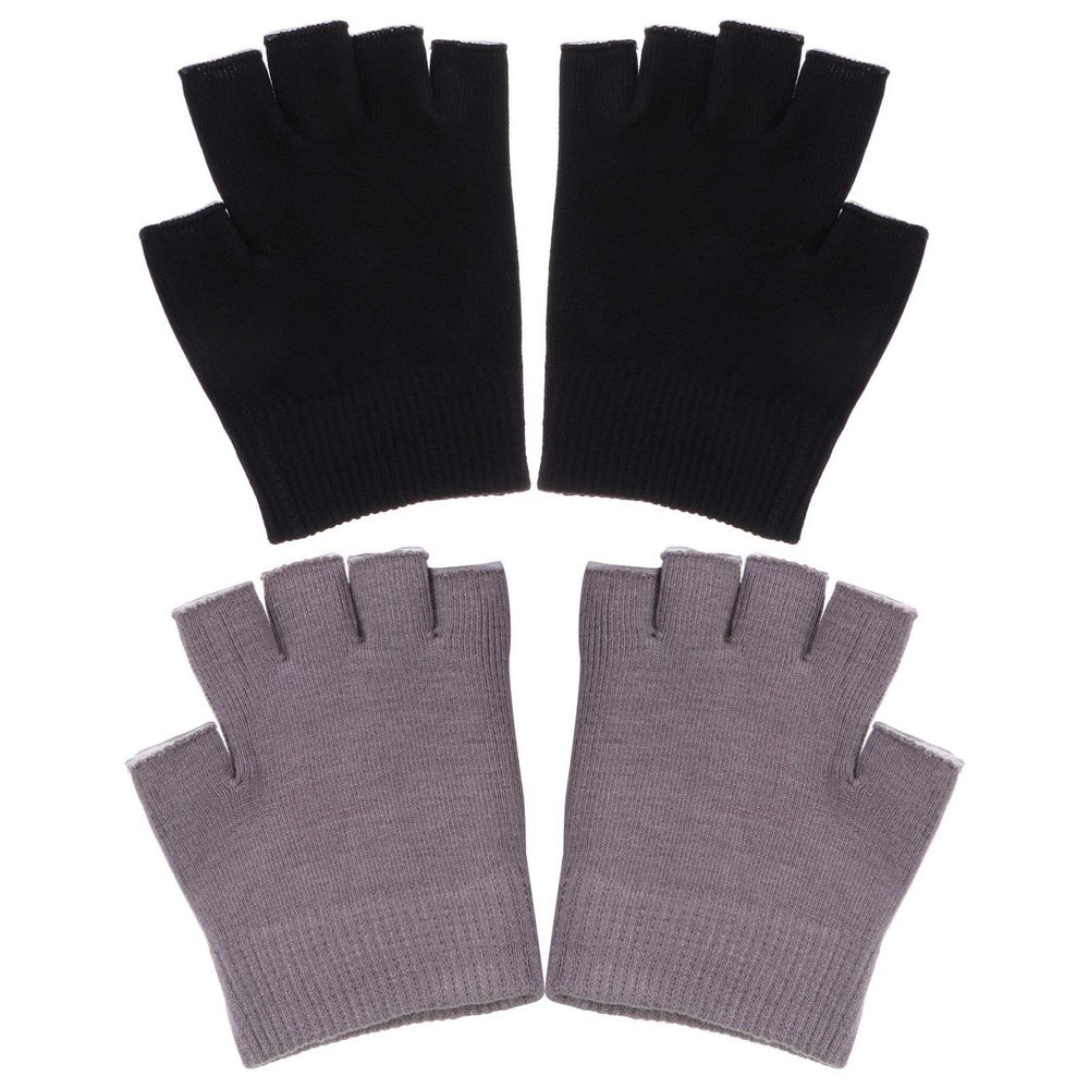 2 Pairs Winter Fingerless Touch 5% Spandex Bedtime Gloves Dryness Spa Plant Essential Oil Dry Hands Essential Oil Gloves Fingerless Apparel Hand Gloves Gel