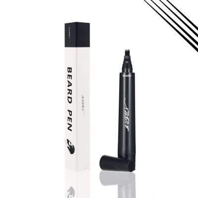 Beard Pencil Filler for Men - Sweat Proof, Water Resistance, Long Lasting & Natural Finish barber Pencil, Mustache Repair Shape (BLACK)