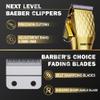 FADEKING Professional Hair Clippers for Men - Cordless Barber Clippers for Hair Cutting, Rechargeable Hair Beard Trimmer with LED Display & Quality Travel Storage Case (Gold) view 2