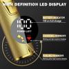 FADEKING Professional Hair Clippers for Men - Cordless Barber Clippers for Hair Cutting, Rechargeable Hair Beard Trimmer with LED Display & Quality Travel Storage Case (Gold) view 4