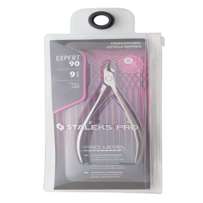 STALEKS PRO Expert 90 9mm Professional Cuticle Nippers  Stainless Steel Skin Nippers for Manicure