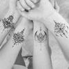 EGMBGM 15 Sheets Sexy Black Lotus Temporary Tattoos For Women Wedding Brides, Tribal Fake Jewelry Pendant Lace Moon Moth Flowers Temp Tattoos Temporary Sticker For Girls Arm Neck Hands Tatoos Jewels view 3