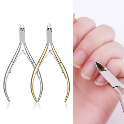 2Pcs/Set Stainless Steel Nail Art Cutter Scissor Cuticle Clipper Pusher Dead Skin Remover Kit Manicure Pedicure Tools Sanding Kit Cuticle Pusher Nipper Scissor