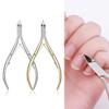 2Pcs/Set Stainless Steel Nail Art Cutter Scissor Cuticle Clipper Pusher Dead Skin Remover Kit Manicure Pedicure Tools Sanding Kit Cuticle Pusher Nipper Scissor view 1