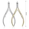 2Pcs/Set Stainless Steel Nail Art Cutter Scissor Cuticle Clipper Pusher Dead Skin Remover Kit Manicure Pedicure Tools Sanding Kit Cuticle Pusher Nipper Scissor view 3
