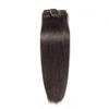 16 to 26 Inch #4 Chocolate Brown Straight Clip In Human Hair Extensions 10 Pcs (Full Head Install). Not into Sew-In Extensions-These You Just Clip-In and Clip-Out When Your Ready-All With Ease! (24" Clip Ins Straight) view 3