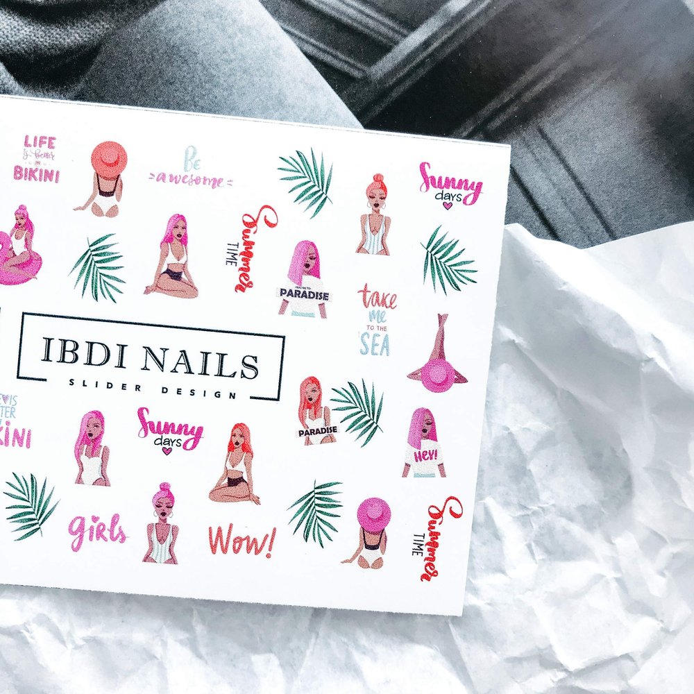 IBDI Leaf and Fashion Nail Decals / Sliders for Manicure or Pedicure, Decal for Nails, Slider for Manicures and Pedicures, Nail Art