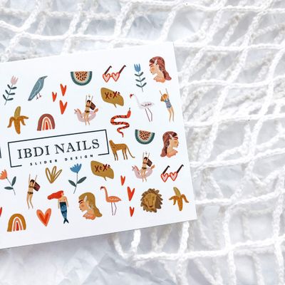 IBDI Animal, Flower Nail Decals / Sliders for Manicure or Pedicure, Decal for Nails, Slider for Manicures and Pedicures, Nail Art