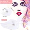 600 Pieces Eyeshadow Pad Shield Eyeshadow Patches White Stencils Under Eye Pads Prevent Makeup Residue for Eyelash Extensions Lip Makeup, Half Moon Shape view 3