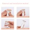 Women's Trimmer Razor Replacement Heads Compatible with Finishing Touch Flawless Body Rechargeable Ladies Shaver with a velvet bag and 2 cleaning brushes (shaver head 2PCS+Bag + 2 brush) view 4