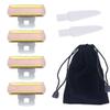 4PCS Shaver Replacement Heads Compatible with Perfect Finishing Touch Flawless Body Rechargeable Ladies Shaver Blades (Shaver Head 4PCS + velvet Bag + 2 Brushes) view 1
