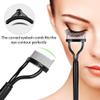 AKOAK 2 Pcs Steel Needle Eyelash Brush Metal Eyelash Curler Eyelash Separator Semi-Curved Eyebrow Brush Grafting Implant Eyelash Combing Tool Mascara Assistant view 4