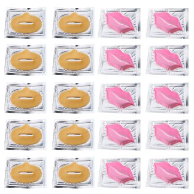20pcs exfoliating lip mask cracked lip Lips Masks Beauty collagen lip mask Lip Plumper Pads Moisturizing Lip Masks lip gel pads gel patch lip augmentation Miss Collagen material