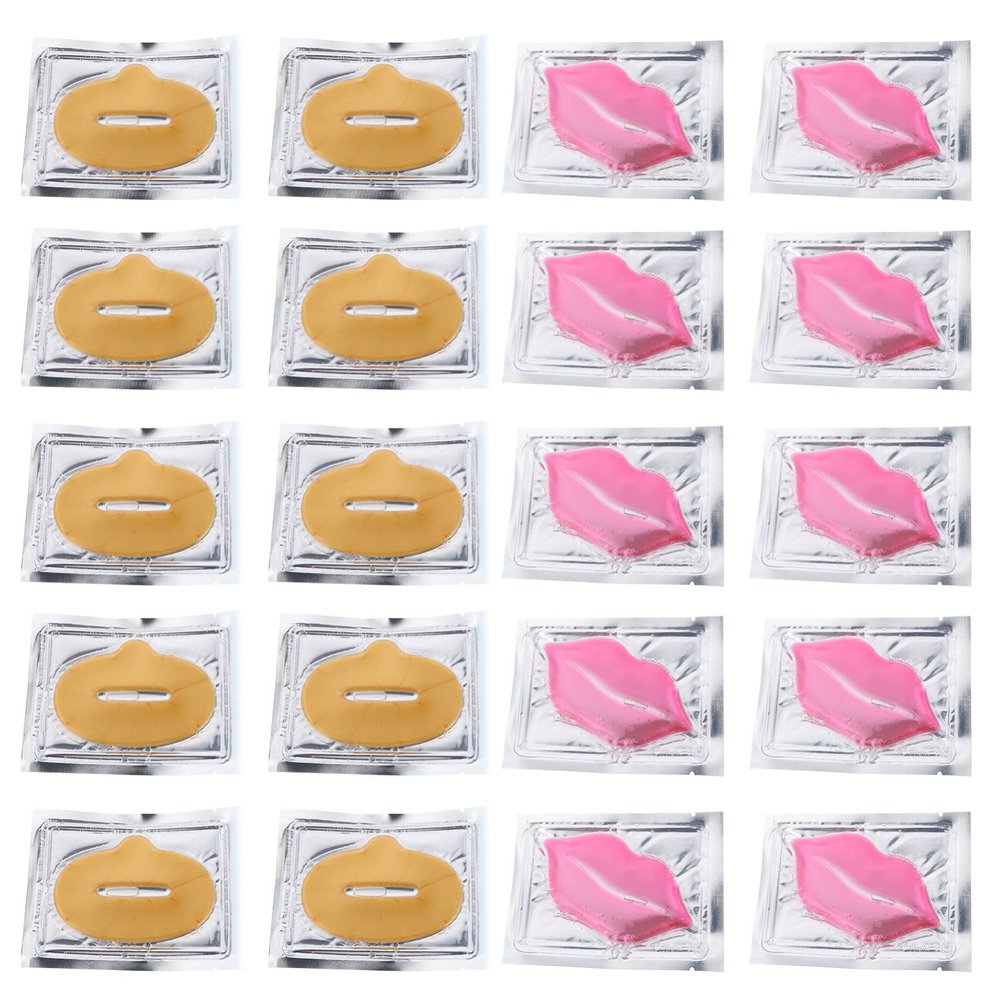 20pcs exfoliating lip mask cracked lip Lips Masks Beauty collagen lip mask Lip Plumper Pads Moisturizing Lip Masks lip gel pads gel patch lip augmentation Miss Collagen material