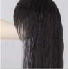 Ubrand 3.15"x4.72" Fluffy Curly Hair Topper Kinky Straight Human Hair Topper with Bangs Top Hairpiece Clip in Topper Wiglets Topper Hair Piece for Women with Thinning Hair 14" Natural Black view 4