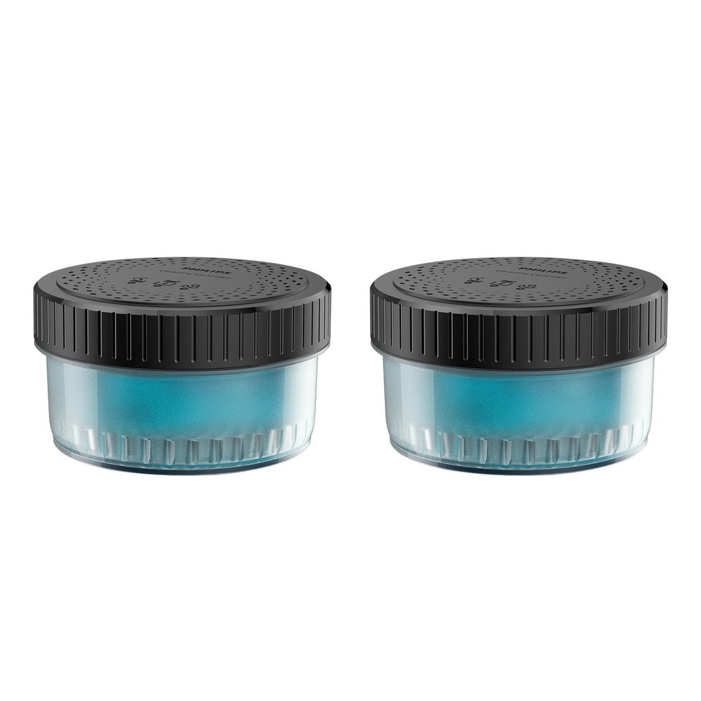 Norelco Philips Quick Clean Pod Cartridge, Easy Cleaning of Your Electric Shaver, Alcohol Free and Skin Friendly Formula, 2 Pack, Model CC12/52