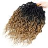 Faux Locs Crochet Hair 6Packs 16Inch Goddess Locs Crochet Hair,Faux Loc with Curly Ends Dreadlocks Crochet Locs for Black Women(16'', T27) view 3