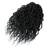 Faux Locs Crochet Hair 24Inch Crochet locs,6Packs Boho Faux Locs with Curly Ends Dreadlock Extensions Soft Loc Crochet Hair for Black Women(24'', 1B) view 3