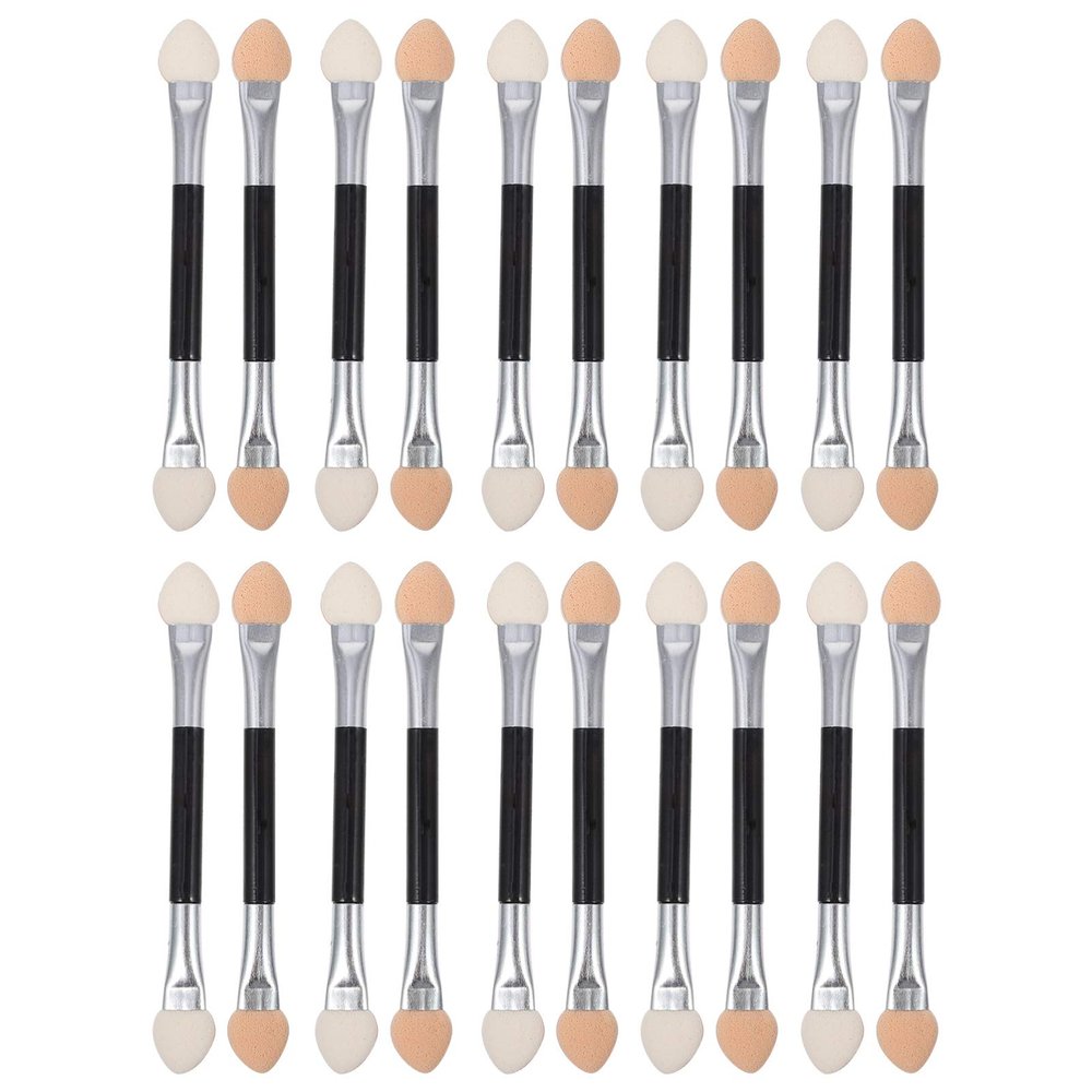 Healifty 20pcs Double-sided Eyeshadow Brush Dual-sided for Makeup Flexible Tips for Easy Application for Daily Use Weddings and Parties