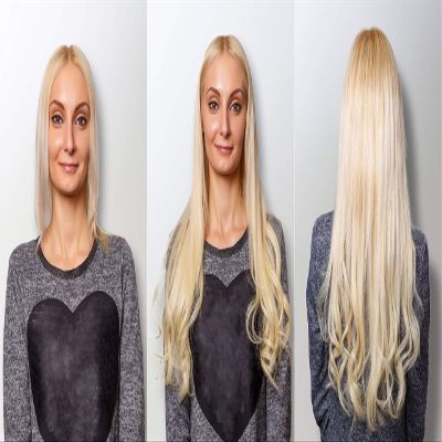 16 to 26 Inch #613 Light Blonde Body Wave Clip-In Human Hair Extensions 10 Pcs (Full Head Install). Not into Sew-In Extensions-These You Just Clip-In and Clip-Out When Your Ready-All With Ease! (24" Clip Ins Body Wave)