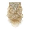16 to 26 Inch #613 Light Blonde Body Wave Clip-In Human Hair Extensions 10 Pcs (Full Head Install). Not into Sew-In Extensions-These You Just Clip-In and Clip-Out When Your Ready-All With Ease! (24" Clip Ins Body Wave) view 2
