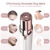 Facial Hair Removal for Women, Gurelax Electric Face Shaver, Painless Facial Hair Remover, Rechargeable Hair Removal Device for Lip, Chin with a Velvet Bag view 2