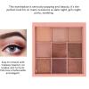 9 Colors Matte and Eyeshadow Palette, Warm Color Eye Shadows Glitter Makeup Kit Make Up Brushes Set Nature Nude Earth Tone Beauty Cosmetics High Pigment Powder Pallet view 3