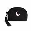 Brando Moon Small Zipper Makeup Bag for Women Girls  Travel Cosmetic Pouch, Wide-Open Organizer Purse Case, Air-Tight Odor-Control Fabric, Everyday Travel Essentials view 1