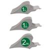 Professional Hair Clipper Guides: 1 & 1/4", 1 & 1/2", 2" Combs, Fits Wahl Clippers (White) view 1