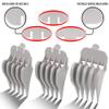 Professional Hair Clipper Guides: 1 & 1/4", 1 & 1/2", 2" Combs, Fits Wahl Clippers (White) view 2