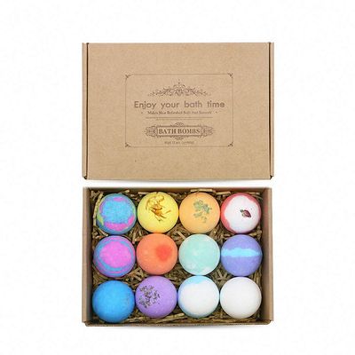 Ulalaza Natural Organic Bath Bombs Gift Set - Essential Oils, Petals - Suitable for Bubble & Spa - Best for Women, Men, Kids - 12 Count