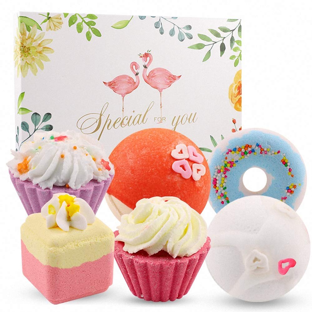 Natural Bath Bombs Gift Set Contains Essential Oils Petals Suitable for Bubble & Spa Best Women Birthday Anniversaries Mother's Day