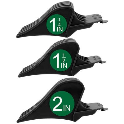 CR8GR8 Professional Hair Clipper Combs Guides, Hair Clipper Guards 1 & 1/4" 1 & 1/2" 2", Mega NO.16 NO.12 NO.10 fits for Most Wahl Clippers(Black)