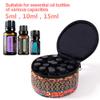 Beuniclo Canvas essential oil storage bag Suitable for storing travel essential oil bags in multiple bottles of 15ml, 10ml, 5ml essential oil bottles (khaki, small) view 2