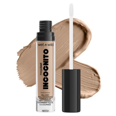 wet n wild Mega Last Incognito All-Day Full Coverage Liquid Matte Concealer, Medium Golden, 0.18 Ounce