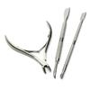 3pcs/set Nail Cuticle Scissors Pusher Remover Cutter Stainless Steel Cuticle Nipper Clipper Manicure Nail Tools Set Cuticle Spoon Pusher Remover Cutter Clipper Trimmer Scissors Manicure Tool (Item A) view 1