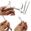 3pcs/set Nail Cuticle Scissors Pusher Remover Cutter Stainless Steel Cuticle Nipper Clipper Manicure Nail Tools Set Cuticle Spoon Pusher Remover Cutter Clipper Trimmer Scissors Manicure Tool (Item A) view 2