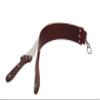 Mountain Mike burgundy Latigo Shaving Strop with 6 piece latigo handle view 1