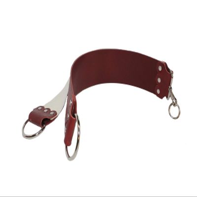 Mountain Mike burgundy Latigo Shaving Strop with"D" ring handle