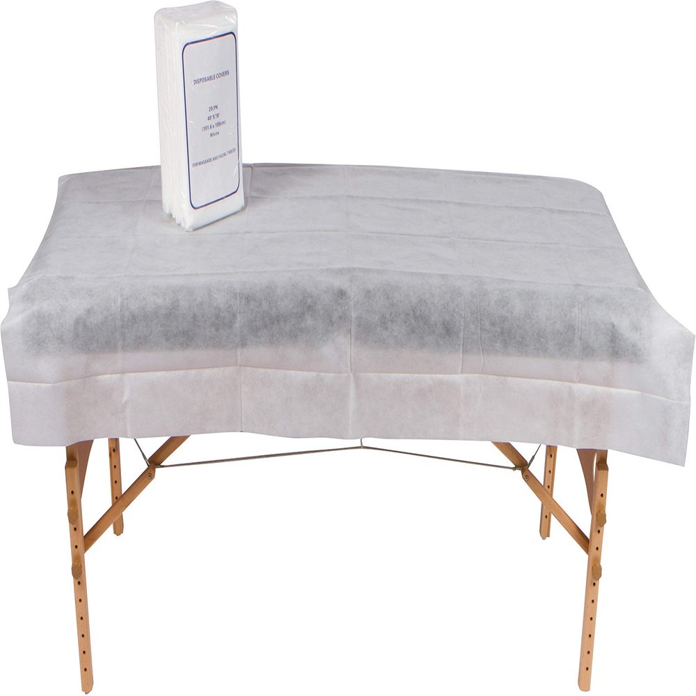 Beauty-Spa-Medical Disposable Massage Table Sheets, Non-Woven Bed Sheet, Massage table Cover for Esthetician Bed, Wax and Lash Table, Massage Bed, Medical Bed, Spa Bed Cover, 20 Sheet 40"X78" by RSL89