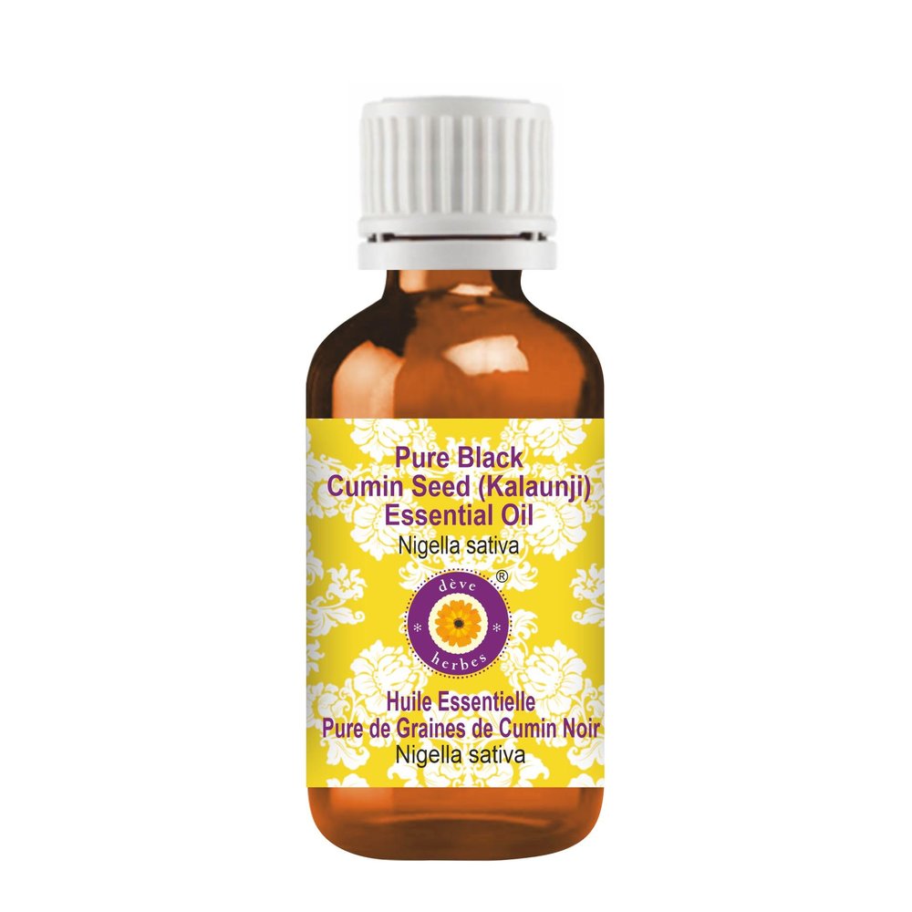 dve herbes Black Cumin Seed (Kalonji) Essential Oil (Nigella Sativa) Pure | Non-Sticky | Non-Greasy | Lightweight | Men & Women | All Skin Types | Steam Distilled 5ml (0.16 oz)