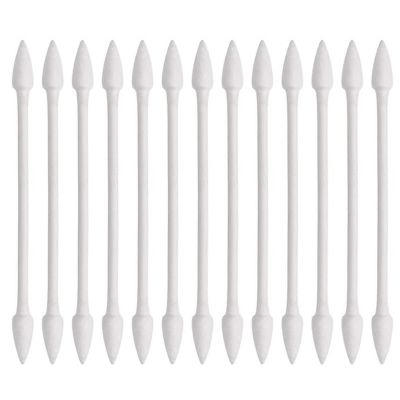 800 Pieces Cotton Swabs, Double Precision Tips with Paper Stick, 4 Packs, 200 Pieces 1 Pack (Double-Pointed Shape)
