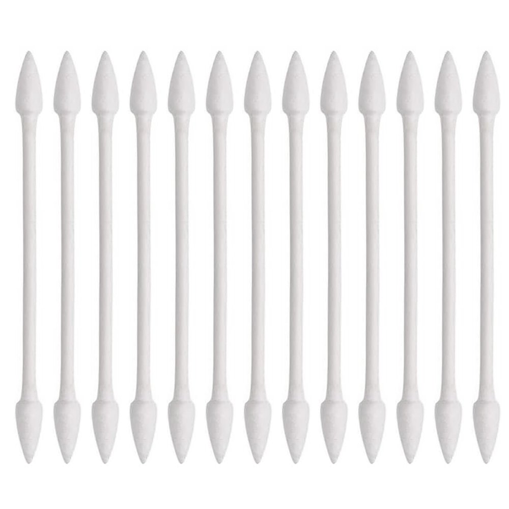 800 Pieces Cotton Swabs, Double Precision Tips with Paper Stick, 4 Packs, 200 Pieces 1 Pack (Double-Pointed Shape)