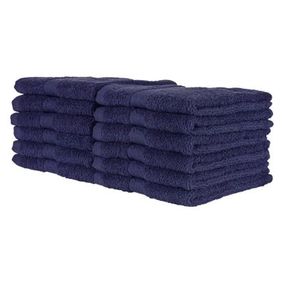 UTS-Salon-Gym-Hand Towels-Color Navy Blue 16 x 27 Non-Bleach Proof-Pkg 5 Dozen