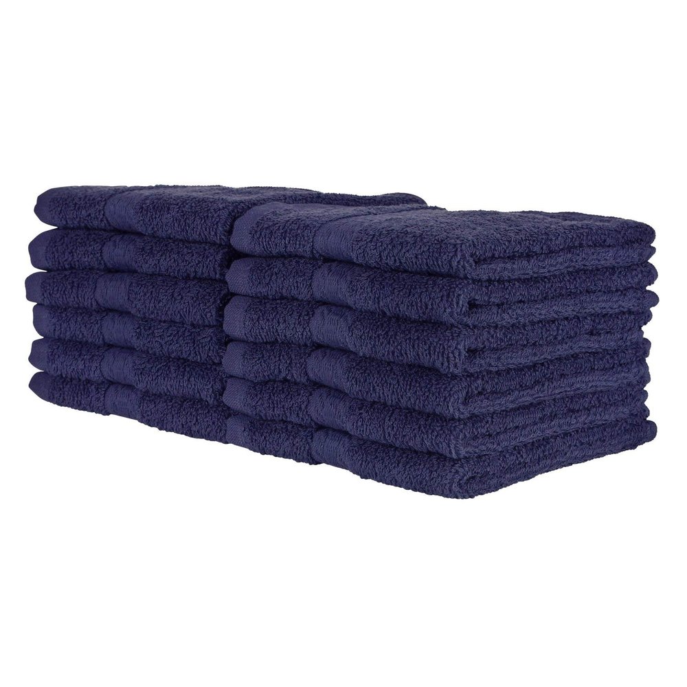 UTS-Salon-Gym-Hand Towels-Color Navy Blue 16 x 27 Non-Bleach Proof-Pkg 5 Dozen