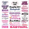 Kink Ink - 25 x "Daddy's Little Girl" Temporary Tattoo Sexy Kinky A4 Sheet view 1