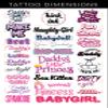 Kink Ink - 25 x "Daddy's Little Girl" Temporary Tattoo Sexy Kinky A4 Sheet view 2