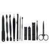 12PCS Stainless Steel Pedicure Nail Clipper Set Professional Manicure Beauty Tools Kit Cuticle Eagle Hook Tweezer - (Color: Brown) view 2